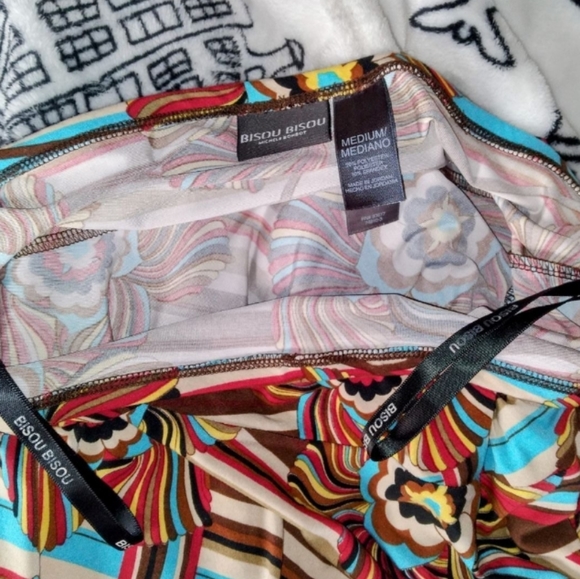 Bisou Bisou Mid Length Skirt Colorful Midi  Y2K Medium - Picture 3 of 3